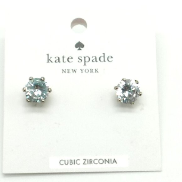 Kate Spade RISE AND SHINE Brilliant Cut CZ Prong Stud Earrings - Picture 6 of 16